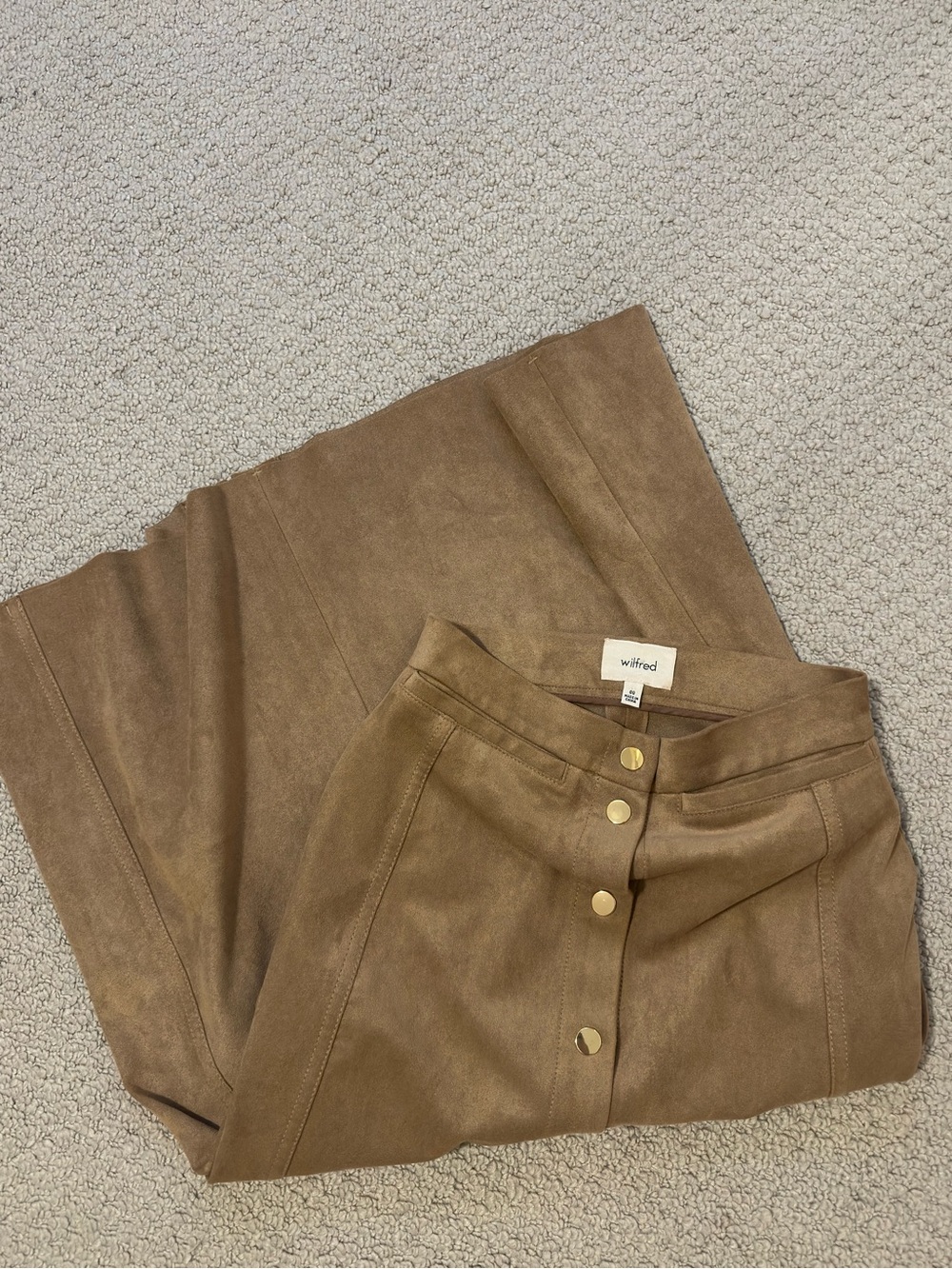 Wilfred Faux Suede Skirt